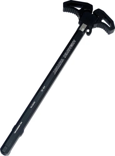 Armaspec Victory AR10 ambidextrous charging handle in black aluminum, 11 length