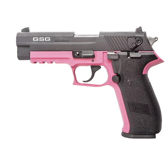 GSG Firefly .22 LR pistol pink frame black slide 4 inch barrel 10rd