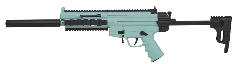 ATI GSG-16 .22 LR 16.25-inch carbine in mint green with collapsible stock