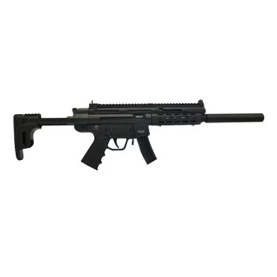 GSG GSG-16 Carbine .22 LR rifle in black with M-LOK handguard and collapsible stock