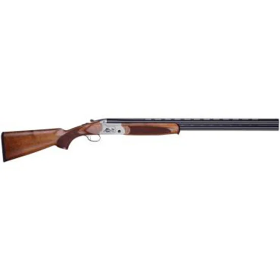 American Tactical ATI Cavalry over/under shotgun with engraved receiver and walnut stock