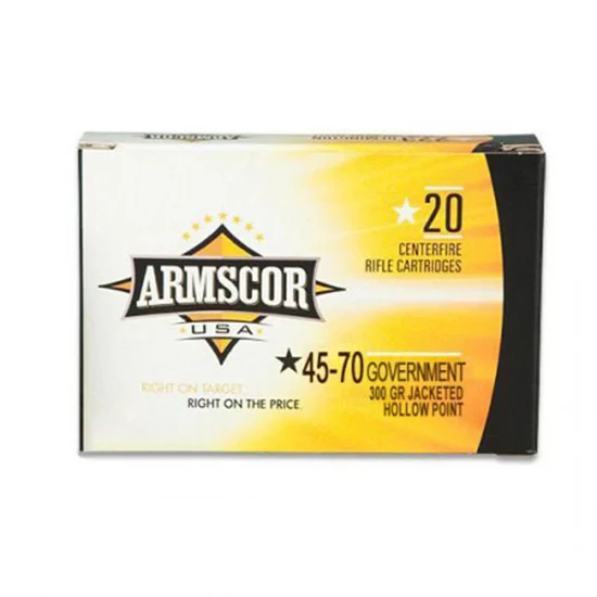 scor 45-70 Gov 300gr JHP  20rd Box Ammo