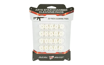 Real Avid AR15 Star Chamber Cleaning Pads 20 pack - star-shaped chamber patches