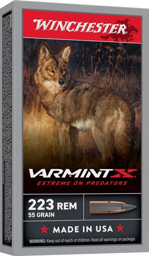 Winchester Varmint X 223 Rem 55gr polymer-tipped ammunition 20 round box