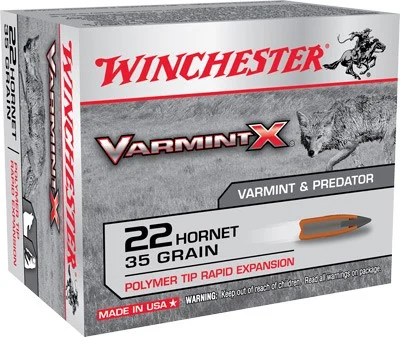 Winchester Varmint X .22 Hornet 35gr PT 20rd Box chester Varmint X .22 Hornet 35gr PT 20rd Box Ammo