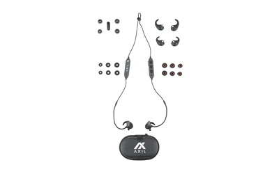 AXIL GSX 3.0 wireless tactical earbuds in black with Bluetooth connectivity