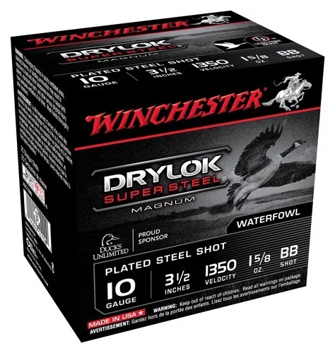 Winchester Drylok Super Steel 10ga 3.5in 1-5/8 oz BB 25-count box