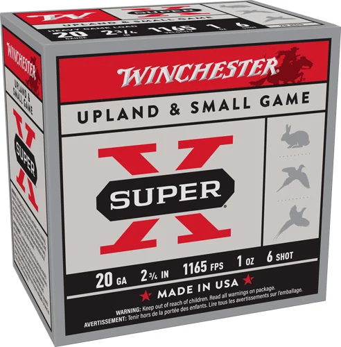 Winchester Super-X 20ga 2.75in 1 Oz #6 Ammo - 25rd Box 25rd Box Ammo