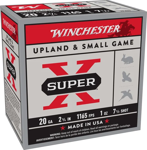 Winchester Super-X 20ga 2.75 1oz #7.5 Lead Ammo - 250rd Case 250rd Case Ammo
