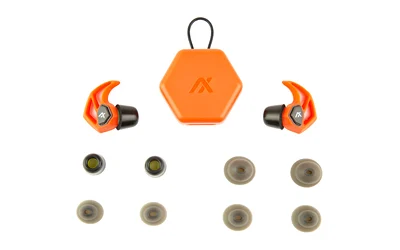 AXIL X30i blaze red earplug with toggle switch and silicone ear piece