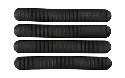 B5 Systems black M-LOK rail covers pack of four with ribbed non-slip surface
