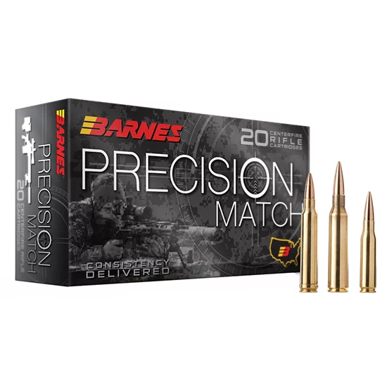 Barnes Precision Match 223 Remington 55 gr Match Burner ammunition, 20-round box