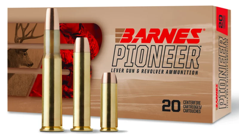 Box of Barnes Pioneer 44 Rem Mag 300gr ammunition, 20 rounds per box