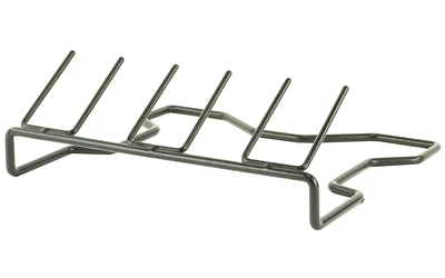 Lockdown 6-handgun steel vinyl coated muzzle rack holding six pistols upright