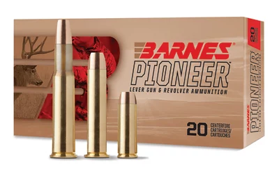 Barnes Pioneer .45 Long Colt 200gr TSX ammunition box, 20 rounds