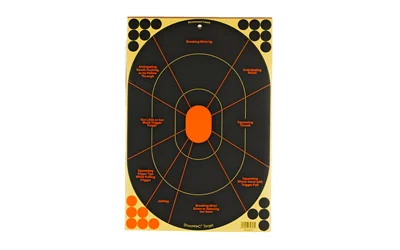 Birchwood Casey Shoot-N-C 12x18 Handgun Trainer Target 5-pack black yellow red
