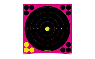 Birchwood Casey Shoot-N-C 8-inch Pink Bullseye Reactive Targets 6-Pack