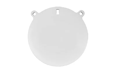Birchwood Casey 12 inch AR500 steel round gong target, 3/8 inch thickness, white powder coat