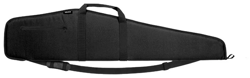 Bulldog Cases Extreme 44-inch scoped rifle case in black with removable shoulder strap