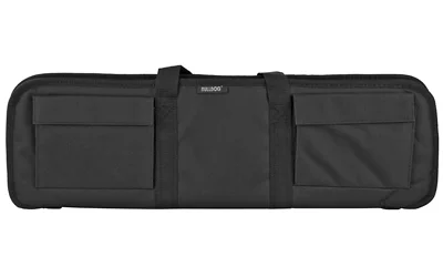 Bulldog 29 in tactical shotgun case black nylon padded with external pockets and shell loops
