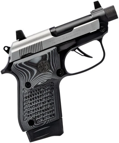 Beretta 20X Bobcat .22 LR pistol, 2.8 inch threaded barrel, black polymer frame with G10 grips