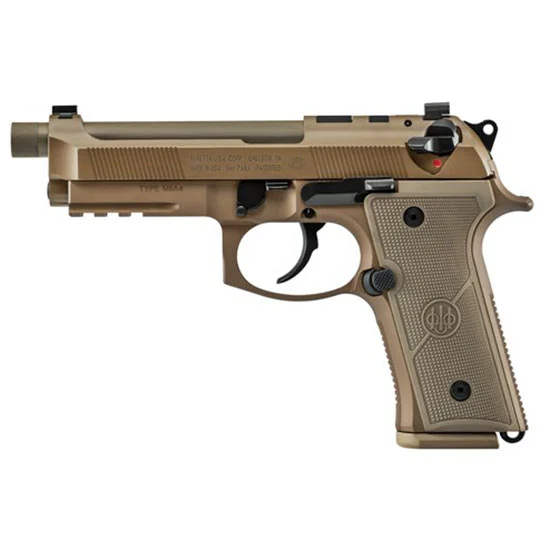 Beretta M9A4 G Centurion 9mm pistol in Flat Dark Earth Cerakote with optics-ready slide