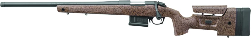 Bergara B-14 HMR left-hand 7mm PRC 24 in rifle black Cerakote brown stock