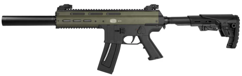 BLG Mauser M-15 SD GEN2 .22LR HV semi-auto rifle with 16.3 inch barrel and folding stock