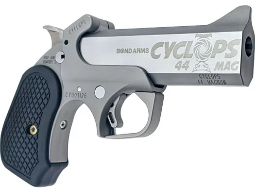 Bond Arms Cyclops .44 Magnum 4.25 inch matte stainless single-shot handgun with black B6 grip