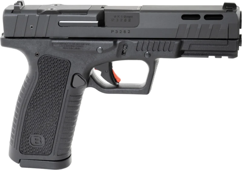 BERSA BP9 FS 9mm pistol, 4.25-inch barrel, matte black, 17+1 capacity, optic-ready slide