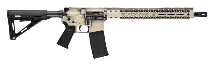 Black Rain Ordnance Spec+ "We The People" 5.56 NATO 16in Light Sand rifle, right-side view