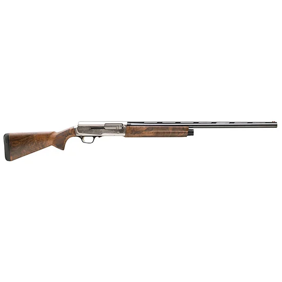 Browning A5 Ultimate 12 gauge 28 inch barrel Grade III walnut stock satin nickel receiver