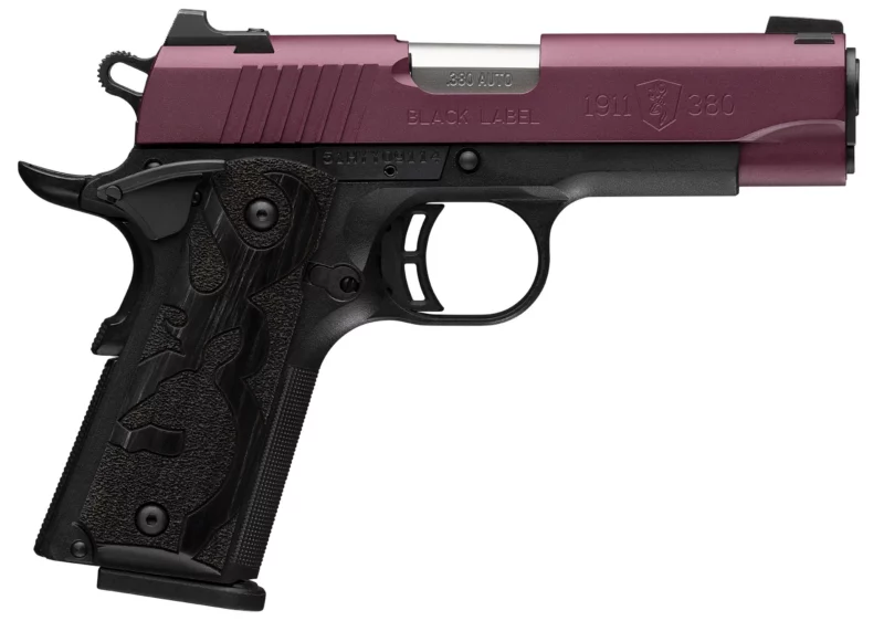 Browning 1911-380 Black Label compact pistol .380 ACP 3.58 inch barrel black cherry slide