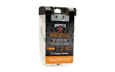 Hoppe's BoreSnake Den 12 Gauge shotgun cleaning rope with storage case and T-handle