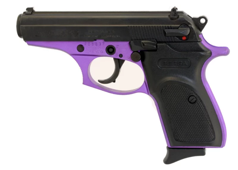 Bersa Thunder 380 purple Cerakote frame black serrated slide 3.5 inch barrel
