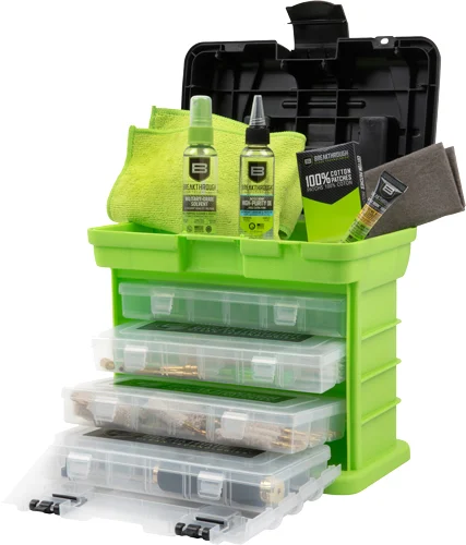 Breakthrough Clean Universal Tool Box Cleaning Kit lime green and black toolbox with cleaning tools