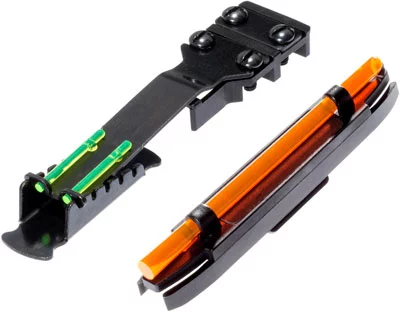 Hi-Viz C-Series shotgun front and rear sight set with green and orange LitePipes