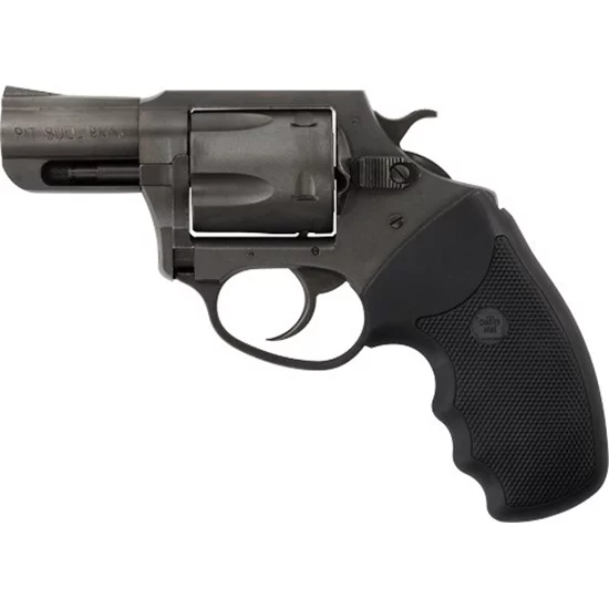 Charter Arms Pitbull 9mm 2.2 inch revolver with black finger-grooved rubber grip