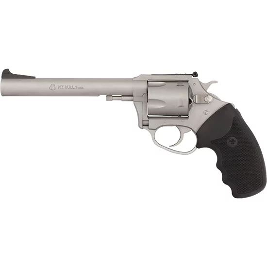 Charter Arms Pit Bull 9mm stainless steel revolver 6 inch barrel