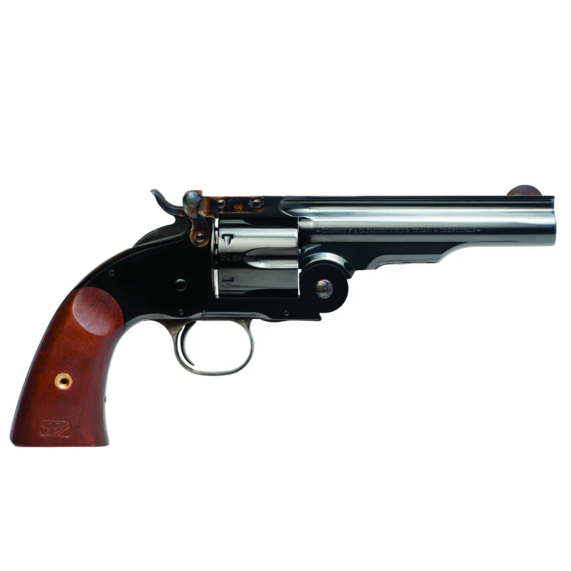 Cimarron Model 3 Schofield .45 Long Colt 5 inch blued revolver with walnut grips