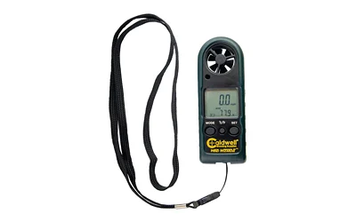 Caldwell Wind Wizard II digital wind speed meter with LCD and protective rubber sleeve