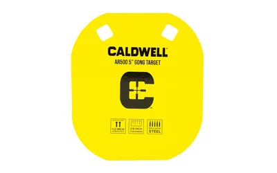 Caldwell AR500 5-inch yellow hanging steel gong target