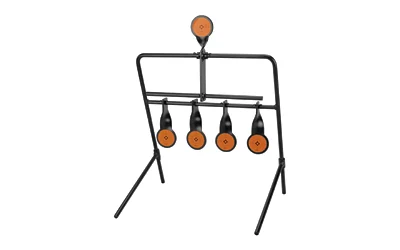 Caldwell Rimfire Resetting Target AR500 steel black and orange 2.5 inch targets standing mount