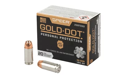 Speer Gold Dot 40 S&W 165 gr Gold Dot Hollow Point 20-count box