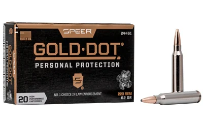 Speer Gold Dot .223 Rem 62 gr rifle ammunition 20rd box