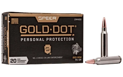 Speer Gold Dot 223 Rem 75 gr rifle ammunition 20-count box