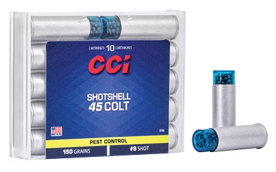 CCI 45 Colt shotshell ammunition, 150 gr #9 shot, 10 round box