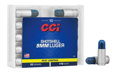 CCI 9mm Luger Shotshell 53 gr #12 shot 10-round box