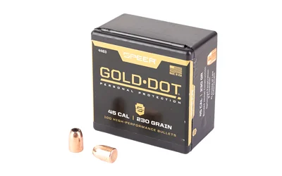 Speer Gold Dot .45 Cal .451 230 gr Hollow Point bullets box