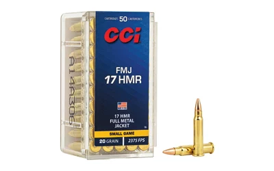 CCI GamePoint 17 HMR 20 gr FMJ ammunition, 50 rounds per box